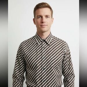 NWOT Prada Casual Striped Button Up shirt
